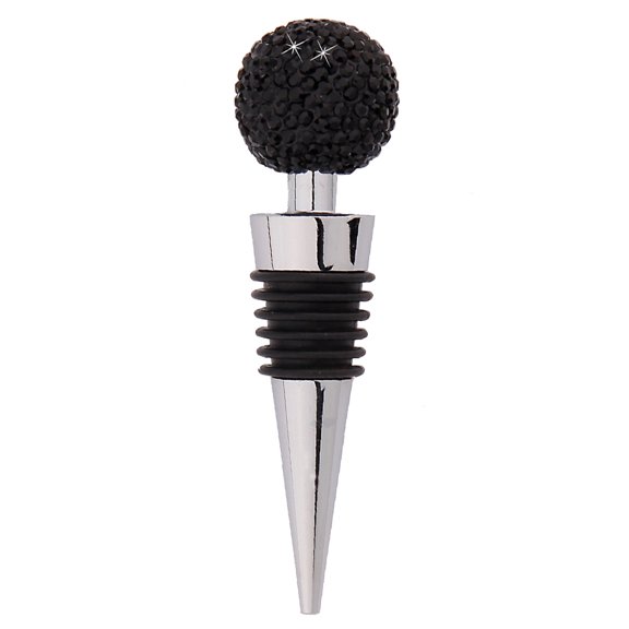Pretyzoom Black Food Grade Alloy Wine Bottle Stopper Cone Shape Plug for Wine Beer and More