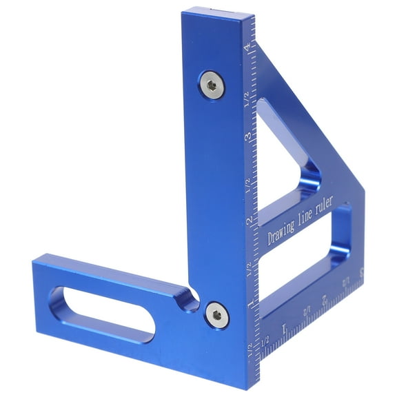 Pretyzoom Angle Template Tool for Construction Aluminum Alloy Blue 1Pcs