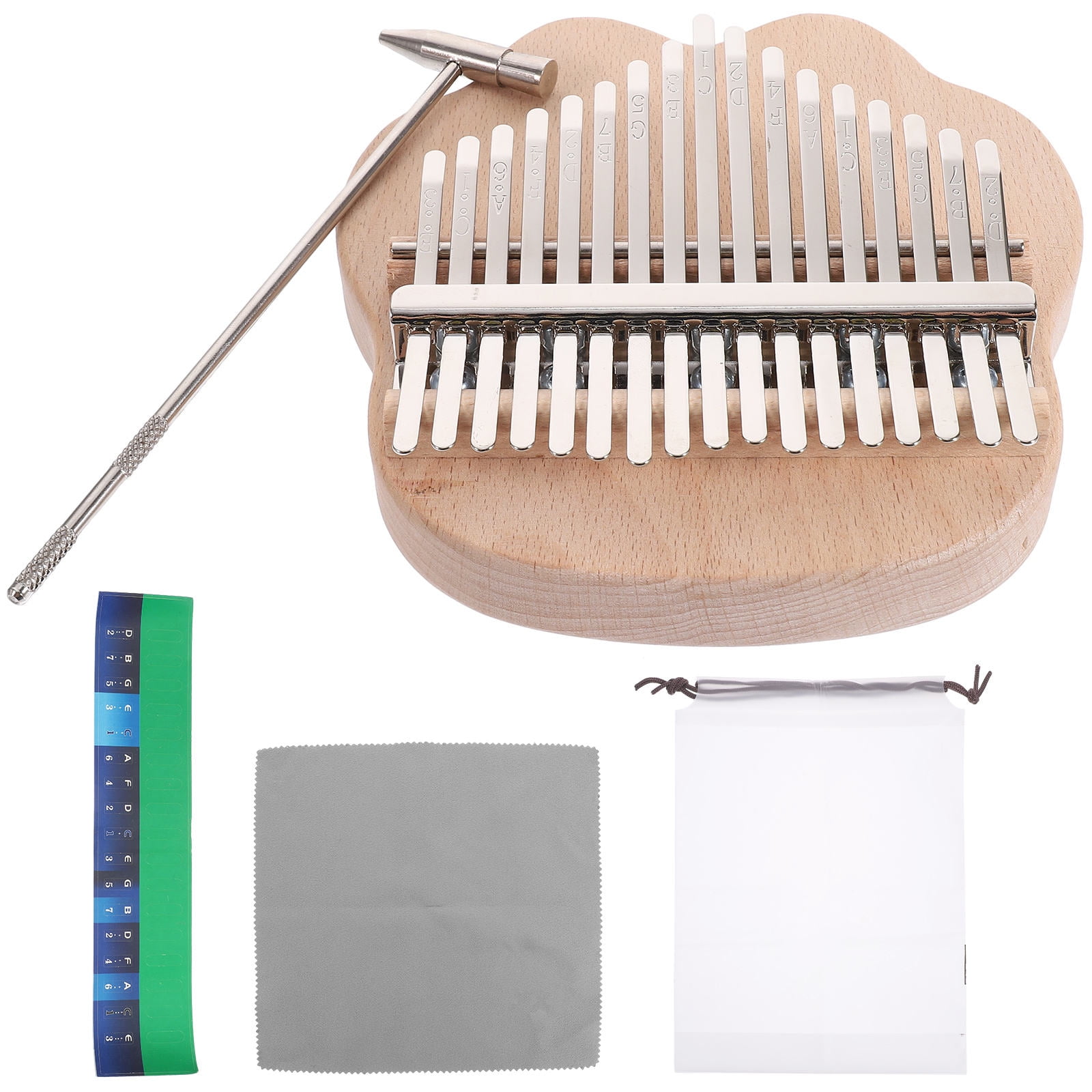 Pretyzoom 1Set Assorted Color Kalimba Thumb Piano 17 Keys Smooth Finish Beginner Musical Instrument
