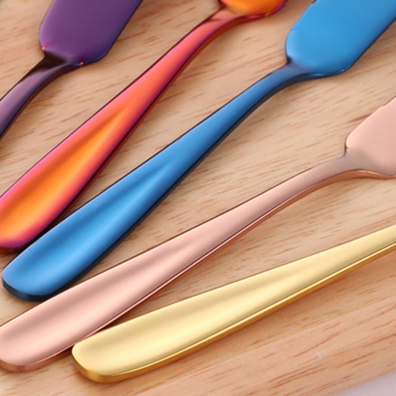 Pretyzoom Butter Spreader Cheese Butter Cutter Purple Stainless Steel 1Pcs