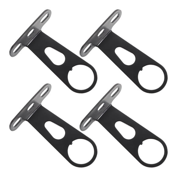 Pretyzoom 4Pcs Simple Bike Light Bracket Steel Front Lamp Holder Sturdy Non Deformable