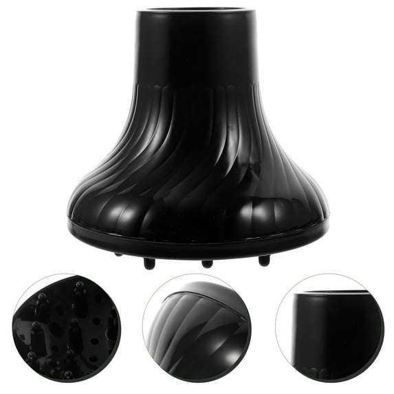 Pretyzoom Black Hair Diffuser Attachment for Hair Dryer Wind Diffuser with 360 Degree Airflow