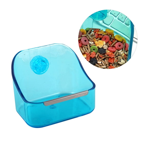 Pretyzoom Blue Plastic Bowl for Rabbit Chinchilla Guinea Pig Easy Mount Small Animal Feeder