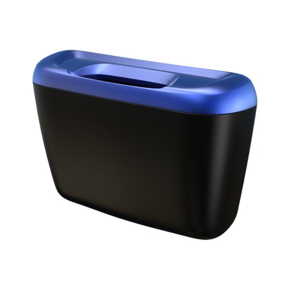 Pretyzoom Blue Auto Garbage Can Durable Car Trash Container Spill Proof Portable Storage Box