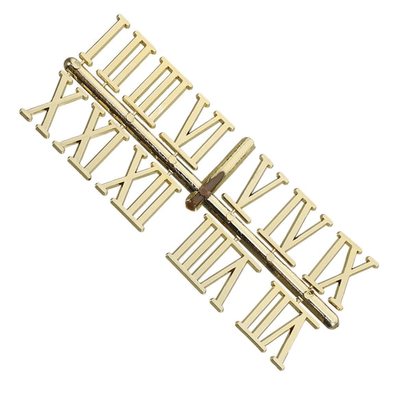 Pretyzoom Clock Parts Golden ABS Roman Numerals for Easy Installation and Clear Display