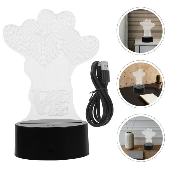 Pretyzoom Color Changing Night Light 3D Lamp Acrylic Energy Saving Bar 1 Piece