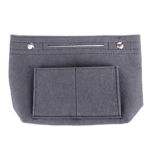 Pretyzoom Portable Grey Makeup Box with Smooth Lines and Multi Compartment Storage