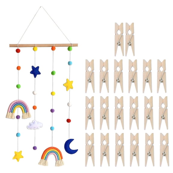 Pretyzoom Assorted Color Picture Organizer Wall Ornament with Clips for Displaying Photos