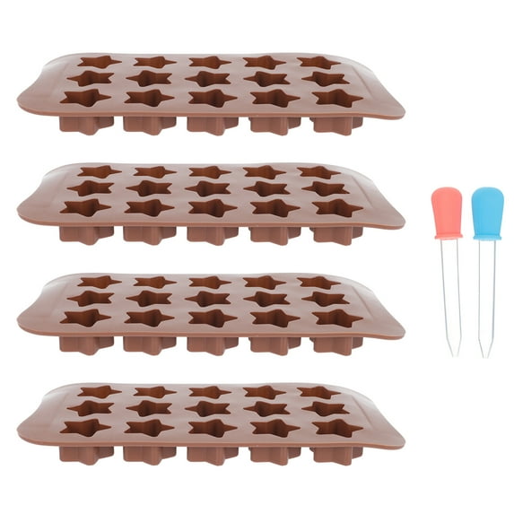 Pretyzoom 1Set Silicone Baking Mold in Brown with Stable Performance for Cake and Cookie