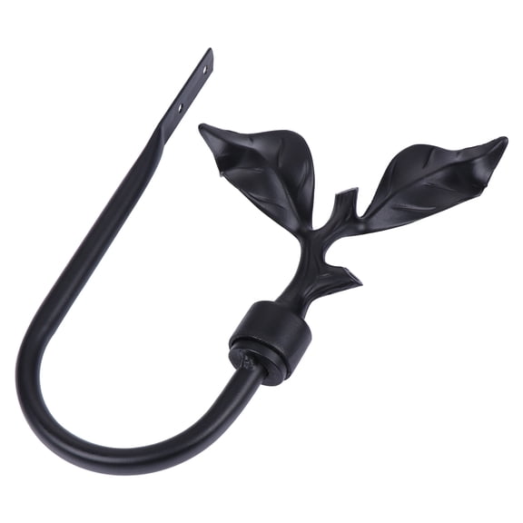 Pretyzoom Black Metal Curtain Hook Holder for Home Decorative Curtain Tieback