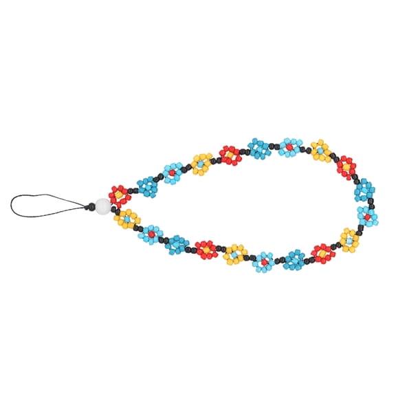 Pretyzoom Cute Beaded Phone Charm Multi Glass Wristlet Phone Charm 1Pcs