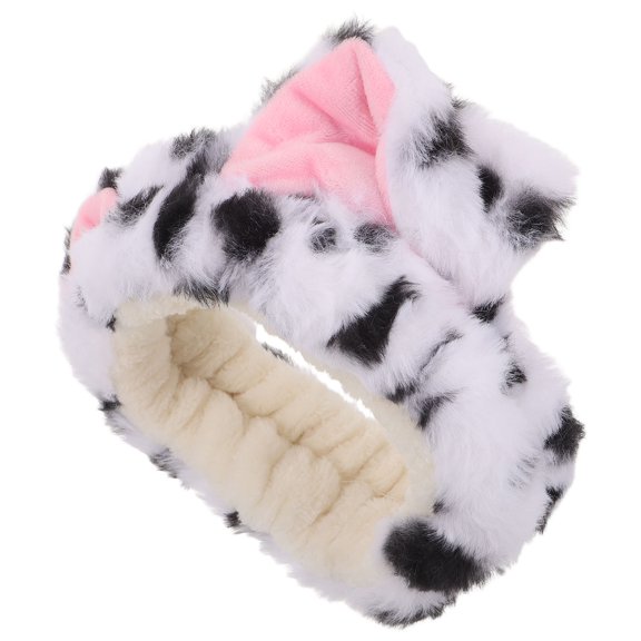 Pretyzoom Dalmatian Ear Headband Adult Elastic Hairband for Skincare Makeup and Costume Events