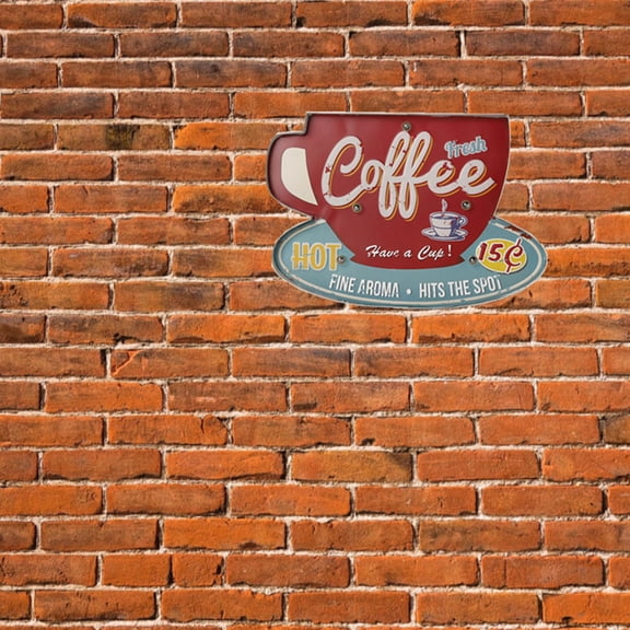 Pretyzoom 1Pc Dark Red Wall Lamp Wall-Mounted LED Plaque Industrial Style for Coffee Houses