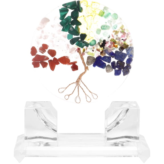 Pretyzoom Resin Crystal Tree Ornaments Assorted Colors for Photo Decoration