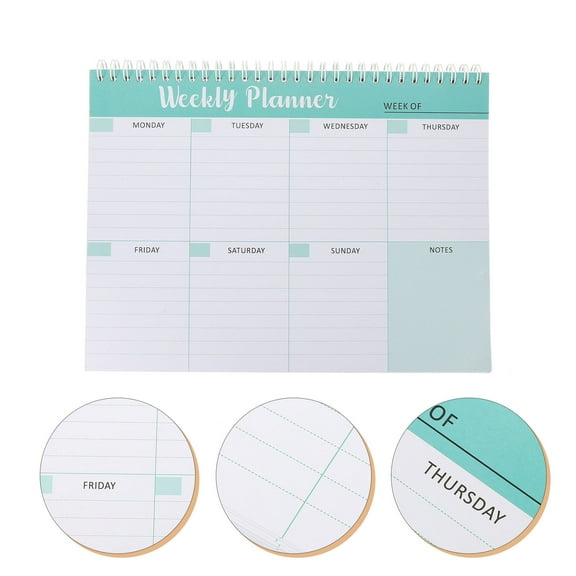 Pretyzoom White Schedule Calendar Notepad for Study and Homeschool Planning