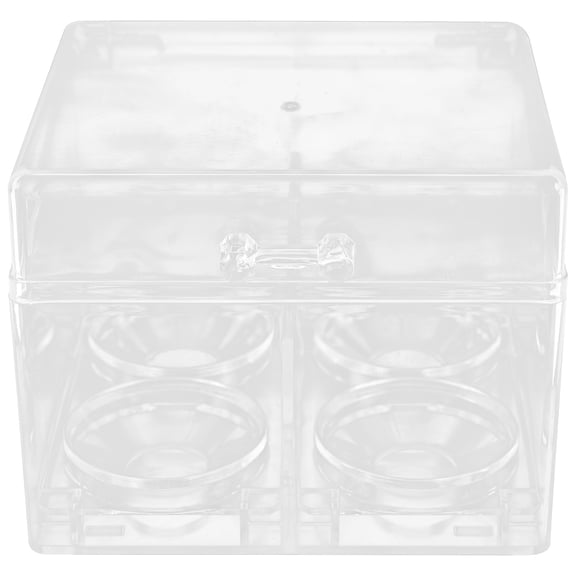 Pretyzoom Makeup Sponge Storage Case Clear Multi Compartment Box for Cosmetic Pads