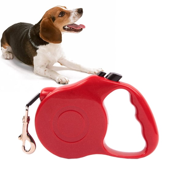 Pretyzoom Ergonomic Design Retractable Dog Leash Plastic Red 1Pack