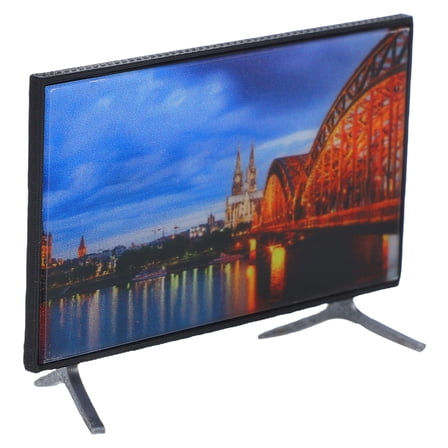 Pretyzoom Fake TV Mini Vintage Decor Multi PLA Simulation LCD Screen For Doll House Accessories 1Pcs