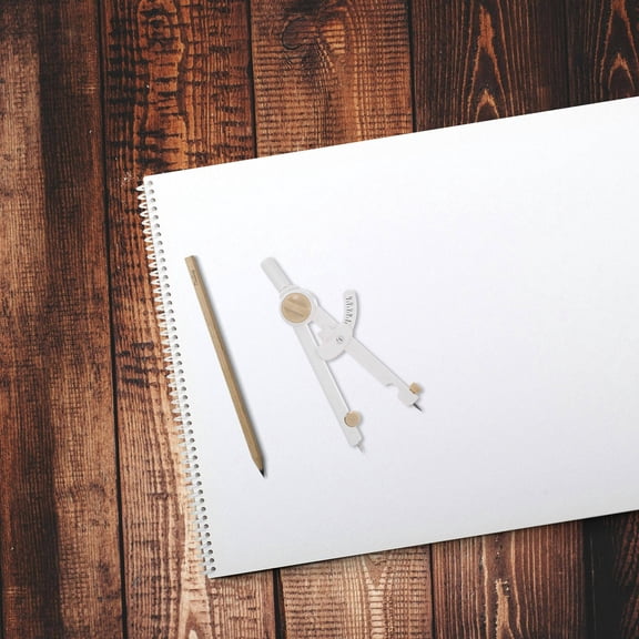 Pretyzoom Drafting Compasses Plastic White 1 Set for Educators in Math Lessons