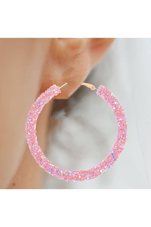 1 Pair Fashion Big Round Loop Earrings for Women