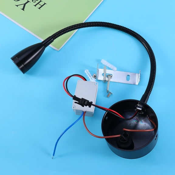 Pretyzoom Durable Black Aluminum LED Wall Lamp Spotlight for Reading and Indoor Lighting 3W