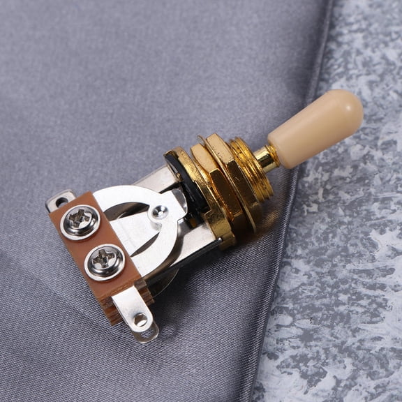 Pretyzoom Electric Guitar Toggle Switch Golden Head Brass Guitarists 1Set