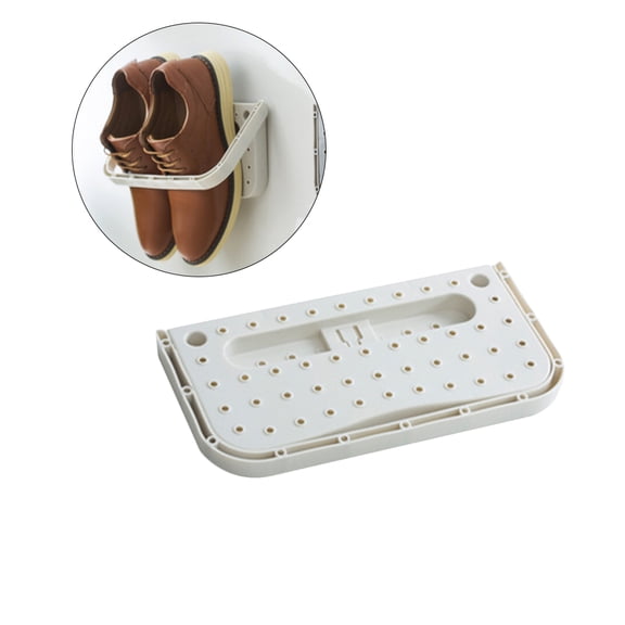 Pretyzoom Hanging Shoe Rack Holder in White with Stable ABS Plastic Construction for Shoes