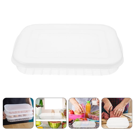 Pretyzoom Transparent Food Storage Box for Kitchen Use Reusable Fridge Preservation Container