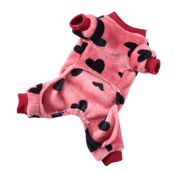 Pretyzoom Girl Dog Clothes Pink Plush Winter Days 1Set