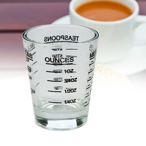 Pretyzoom Black Glass Measuring Cup Clear View Permanent Markings Kitchen Tool