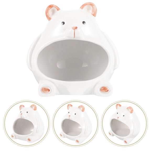 Pretyzoom Ceramic Hamster Hut White Comfortable Resting Place for Small Animals