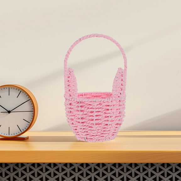Pretyzoom Handcrafted Elegance Cute Basket Small Woven Basket for Weddings 1Set