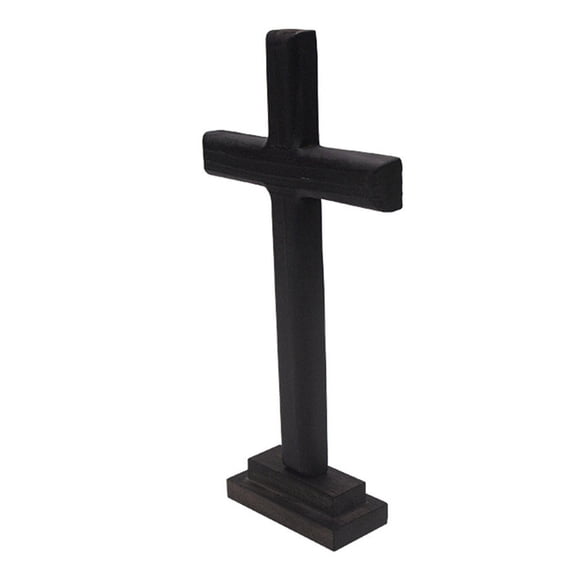 Pretyzoom Coffee Color Wood Cross Crafted Ornament Ideal for Home and Office Decor Display