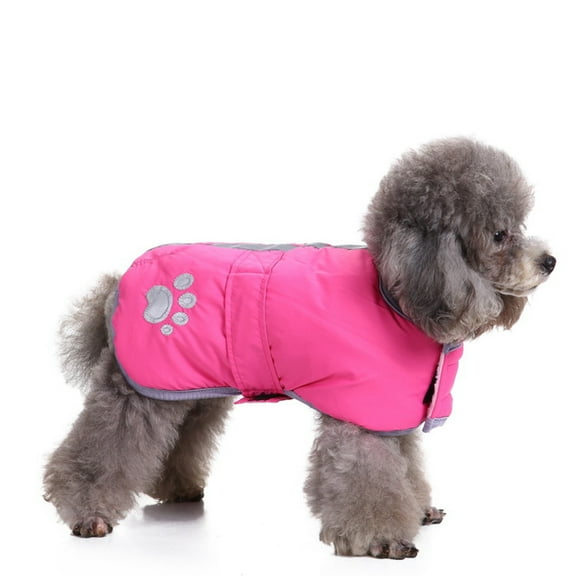Pretyzoom High Visibility Dog Vest Waterproof for Medium Dogs in Pink with Warmth Features 1Set