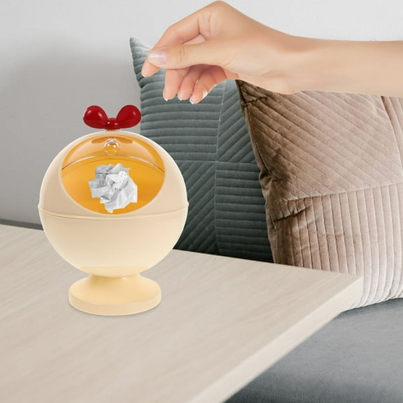 Pretyzoom Kawaii Trash Can Candy Bowl with Roll Top Lid Plastic Storage for General Users Daily Use 1Set