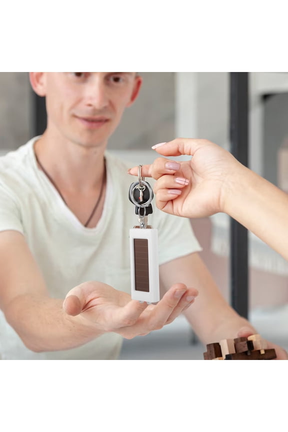 Keychain Flashlight Solar Charging Mini Flashlight ABS 1Pack for Men and Women