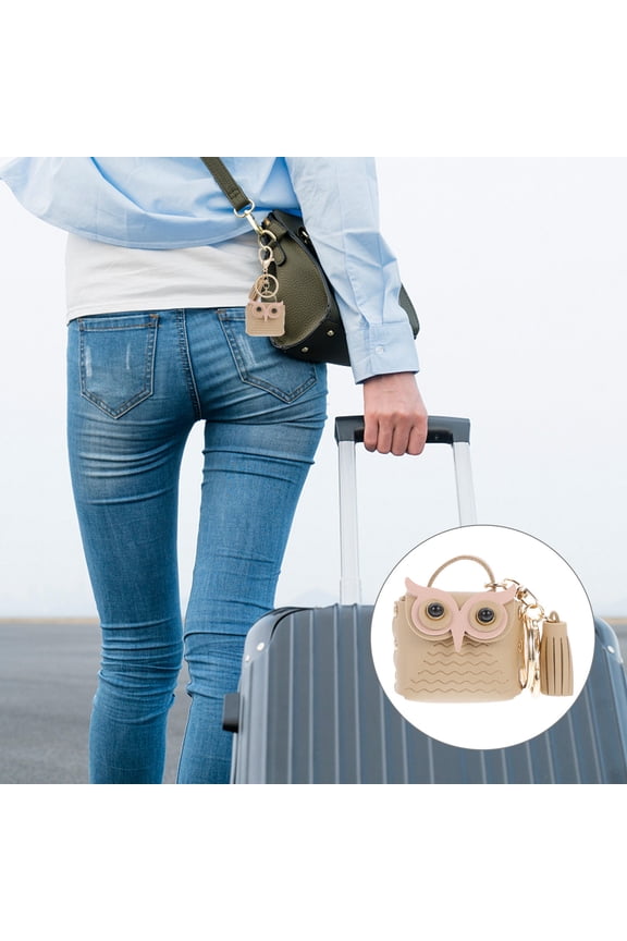 Keychain Pendant Ornament Owl Shaped Key Chain Accessory Zinc Alloy 1Pcs