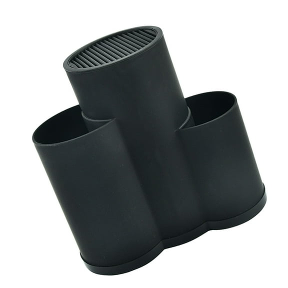 Pretyzoom Black Plastic Kitchen Cutting Rack Multi Function Cutter Storage Stand for Household