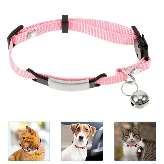 Pretyzoom Comfortable Cat Collar Pink Polyester 1Pack