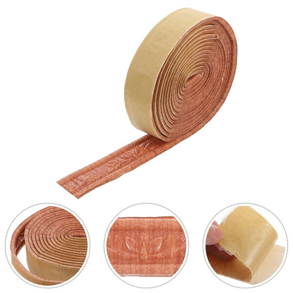 Pretyzoom Self Adhesive Peel and Stick Wall Corner Trim Foam with 3D Effect Light Brown