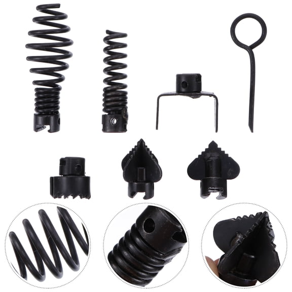 Pretyzoom Steel Drain Opener Pipe Dredge Cutter Heads Cleaning Head Installation Tool for Kitchen