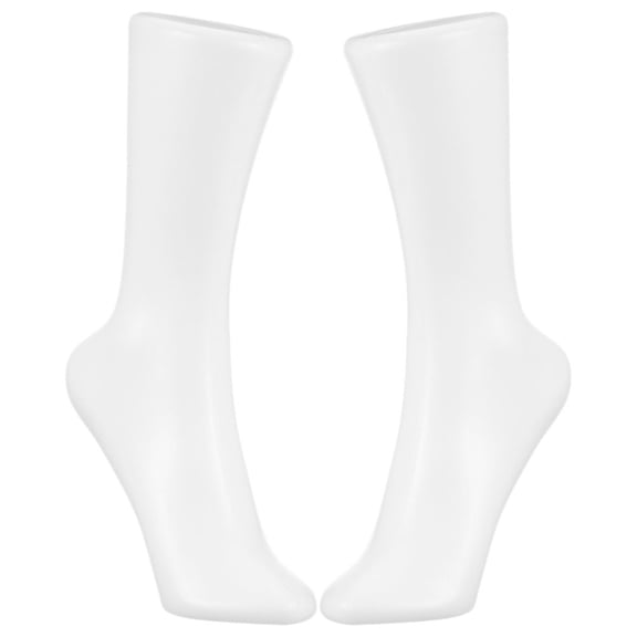 Pretyzoom 2Pcs Women Female Foot Model White Plastic Mannequin Feet Female for Store Display