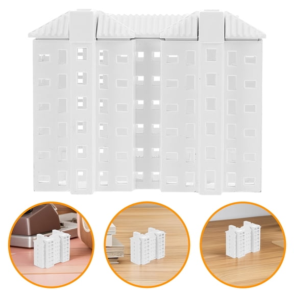 Pretyzoom White Plastic Model City Building for Sand Table Decorative Urban Landscape