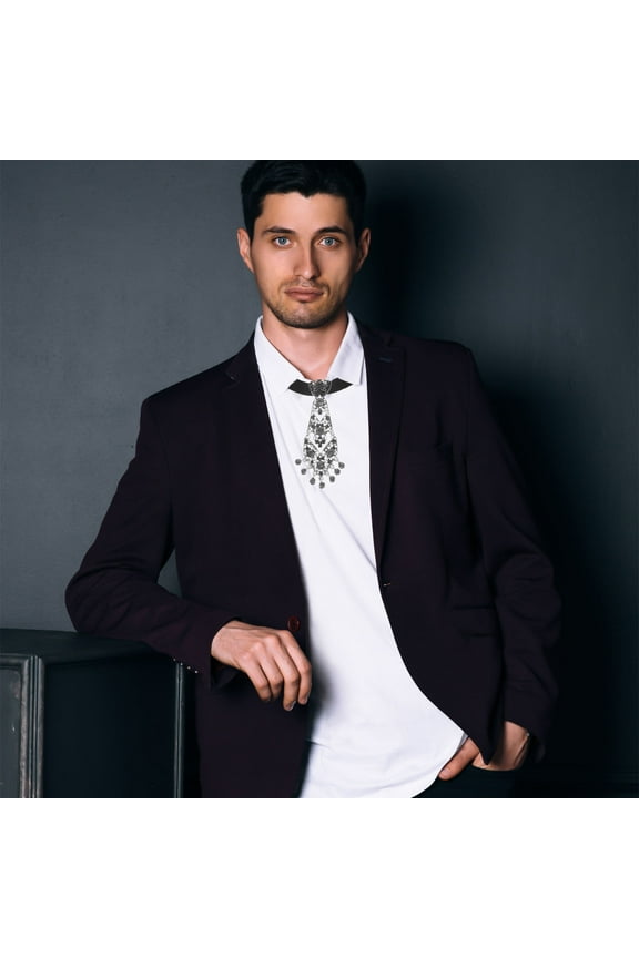 Neck Tie for Women Black Pre-tied Bow Tie Formal Outfit Accessory 1Pack