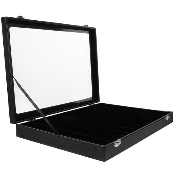 Pretyzoom Black Necklace Organizer Travel Display for Women, Portable Jewelry Holder Storage Case, 1 Set