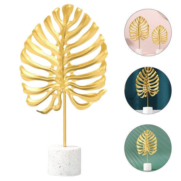 Pretyzoom Turtle Leaf Sculpture Iron Craft Ornament Assorted Color for Home and Office Decoration