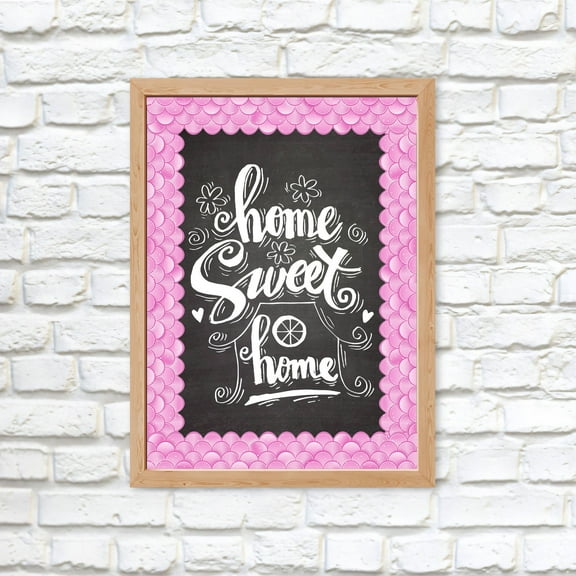 Pretyzoom Wavy Bulletin Borders Sticker Purple Coated Paper 1Pack