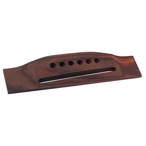 Pretyzoom Rosewood Acoustic Guitar Bridge Replacement with Slotted Saddle for Excellent Tone