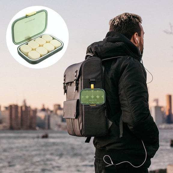 Pretyzoom Compact Weekly Pill Organizer Pills Organizer Plastic 1Pack