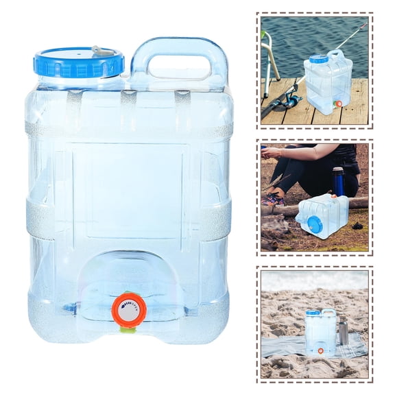 Pretyzoom Transparent Water Bucket with Handle for Outdoor Use Camping Water Storage and Transport